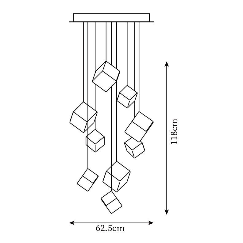 Arco Artistic Geometric Cube Chandelier - Letslighting