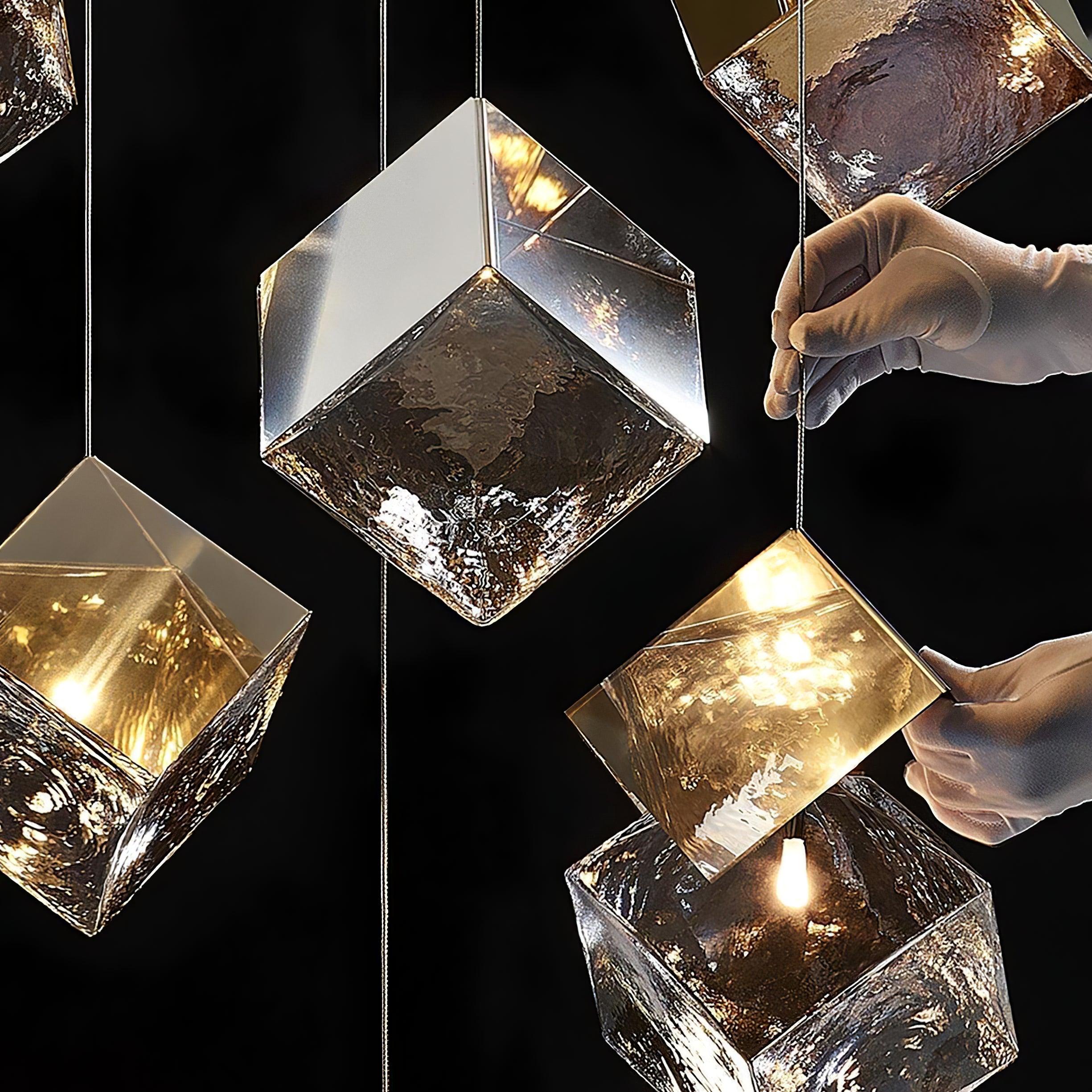 Arco Artistic Geometric Cube Chandelier - Letslighting