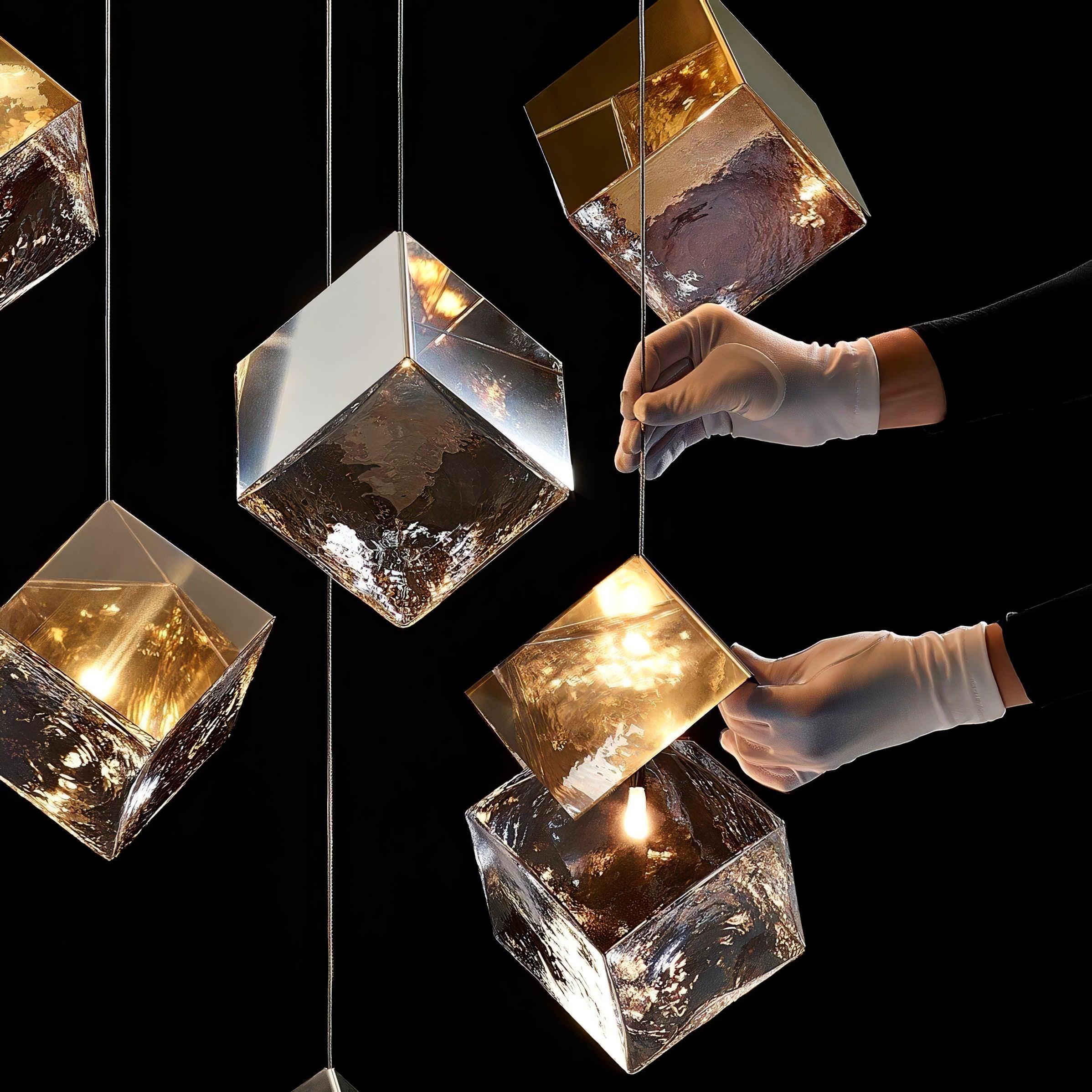 Arco Artistic Geometric Cube Chandelier - Letslighting