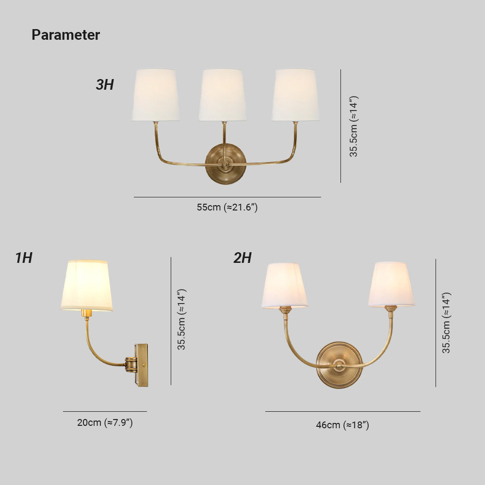 Epoch Vintage Classical Metal Fabric Wall Light Shades Bathroom Bedroom
