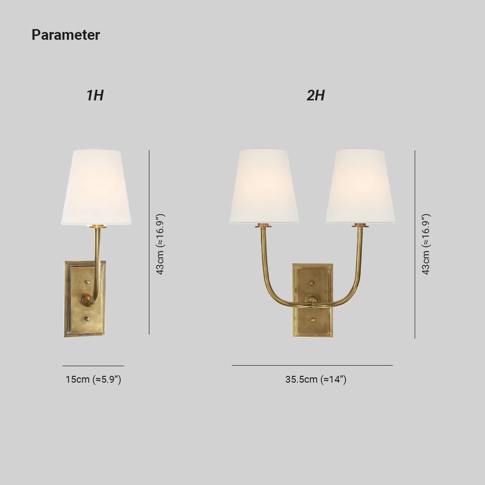 Epoch Vintage Classical Metal Fabric Wall Light Shades Bedroom Bathroom Hallway