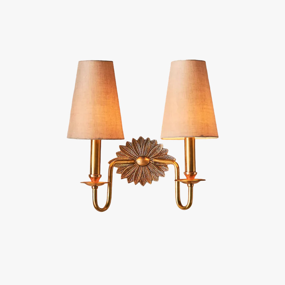 Epoch Vintage Classical Brass Fabric Wall Light Shades Bedroom Living Room