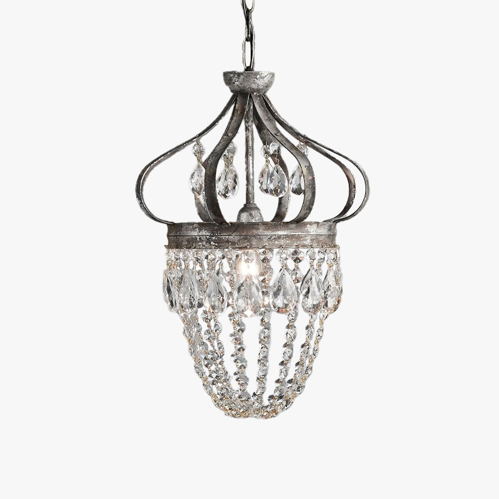 Kristy Nordic Crystal Metal Silver Gold Pendant Light Dining Room Bedroom