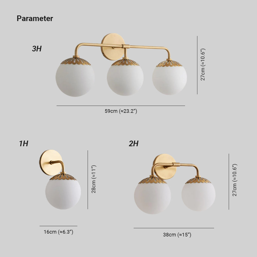 Silva Minimalism Metal Glass Brass Black Nickel Wall Lamp Dining Room Bedroom