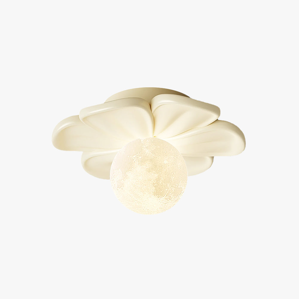 Arisha Resin Pink Beige Flower Ceiling Lamp Dining Room Bedroom