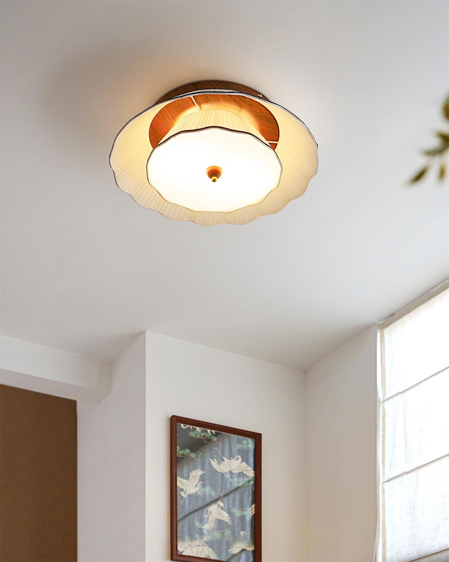Ravelle Romantic Pleated Ceiling Lamp - Letslighting