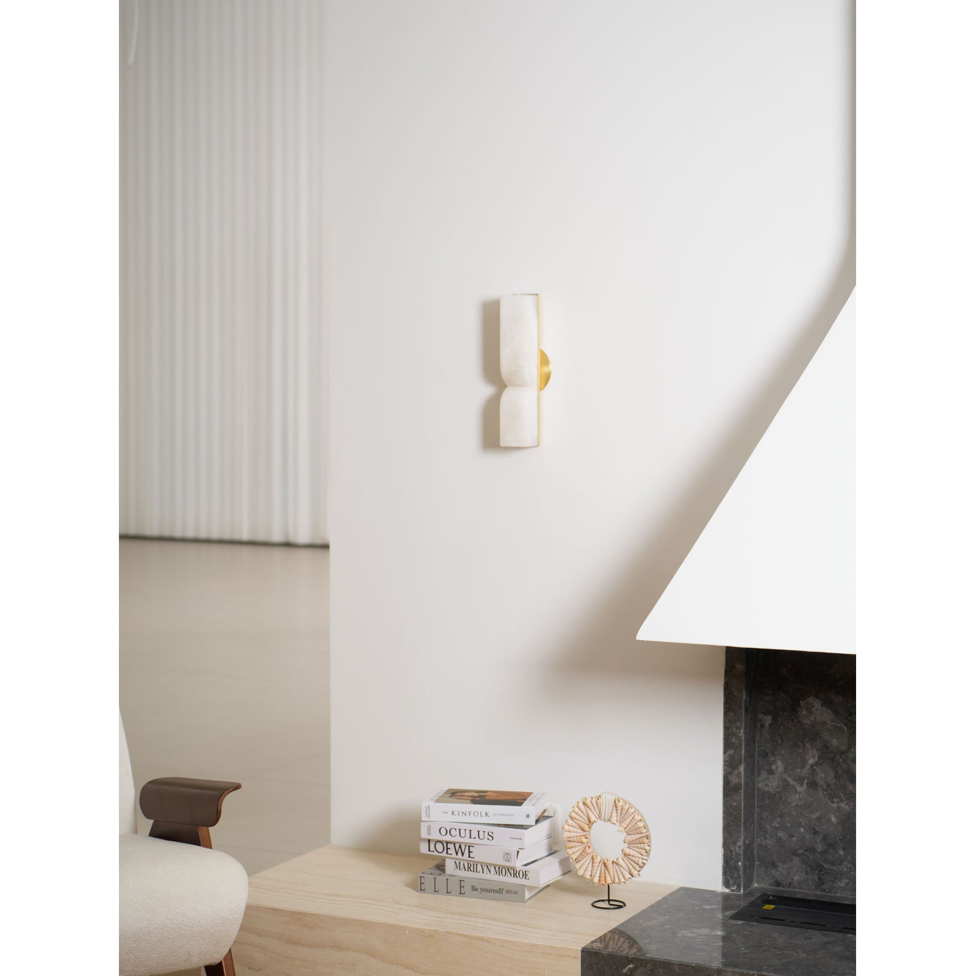 Lyvenisra Modern Minimalist Rectangular Alabaster Wall Lamp - Lamp Copper