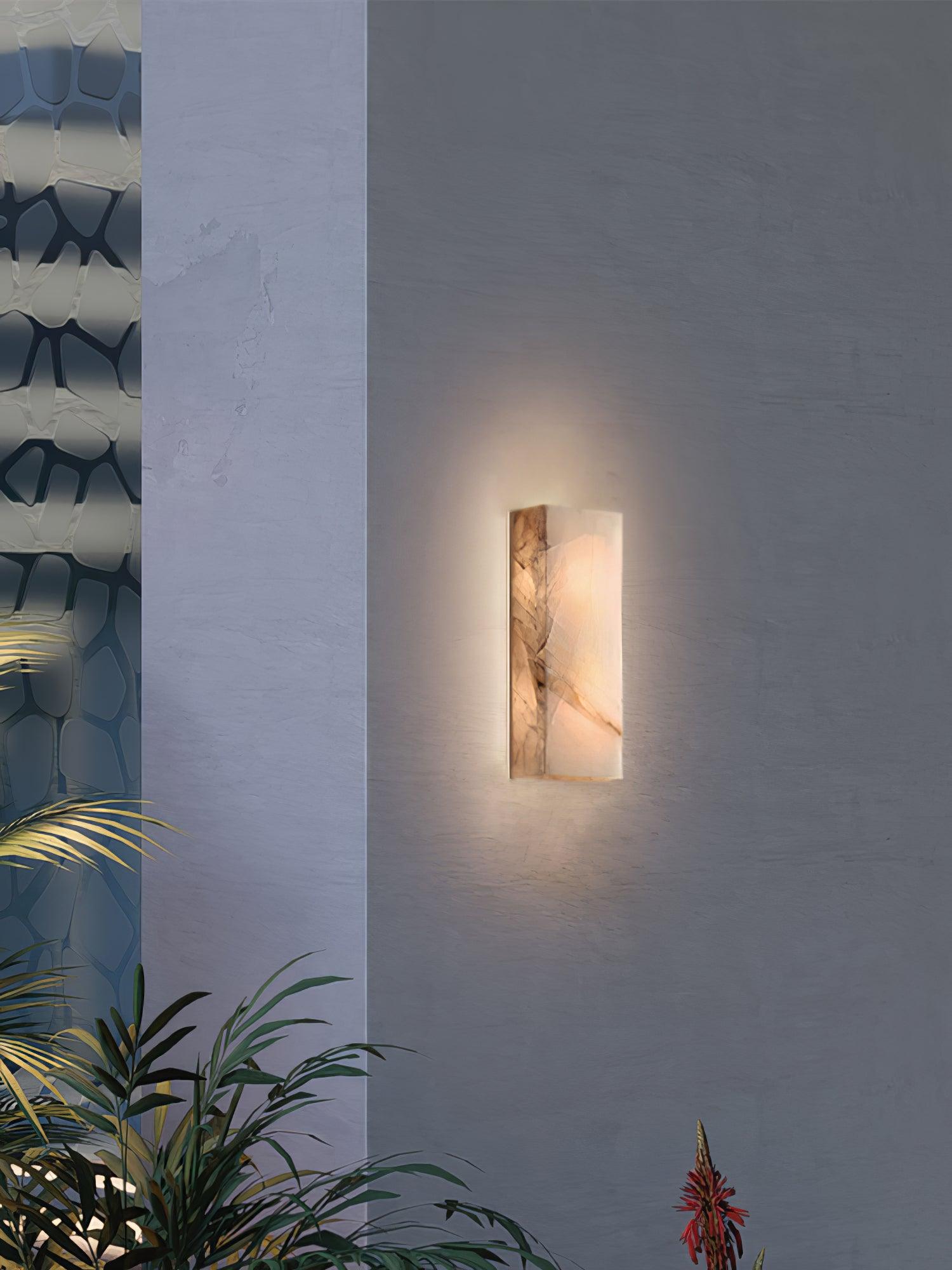Orvian Minimalist Alabaster Outdoor Wall Light - Letslighting