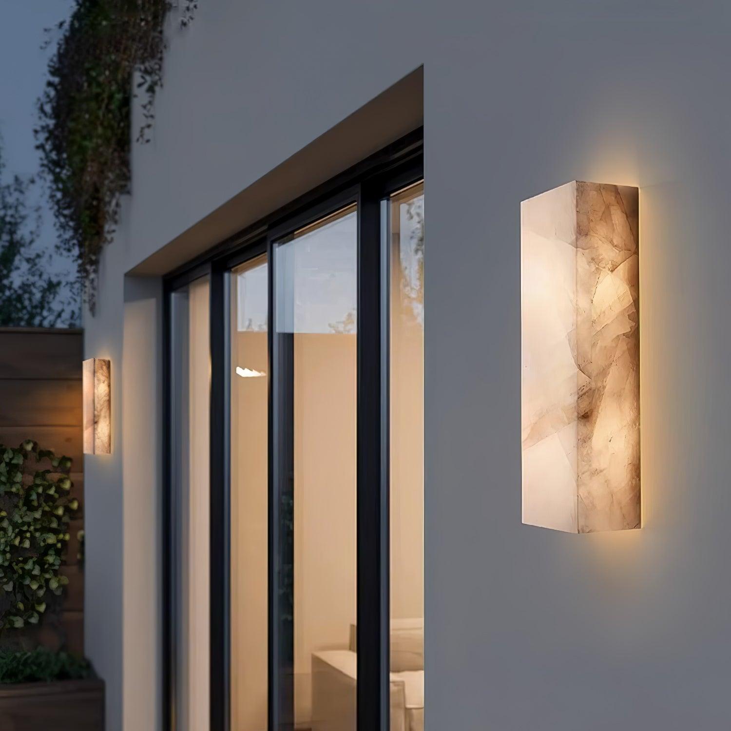 Orvian Minimalist Alabaster Outdoor Wall Light - Letslighting