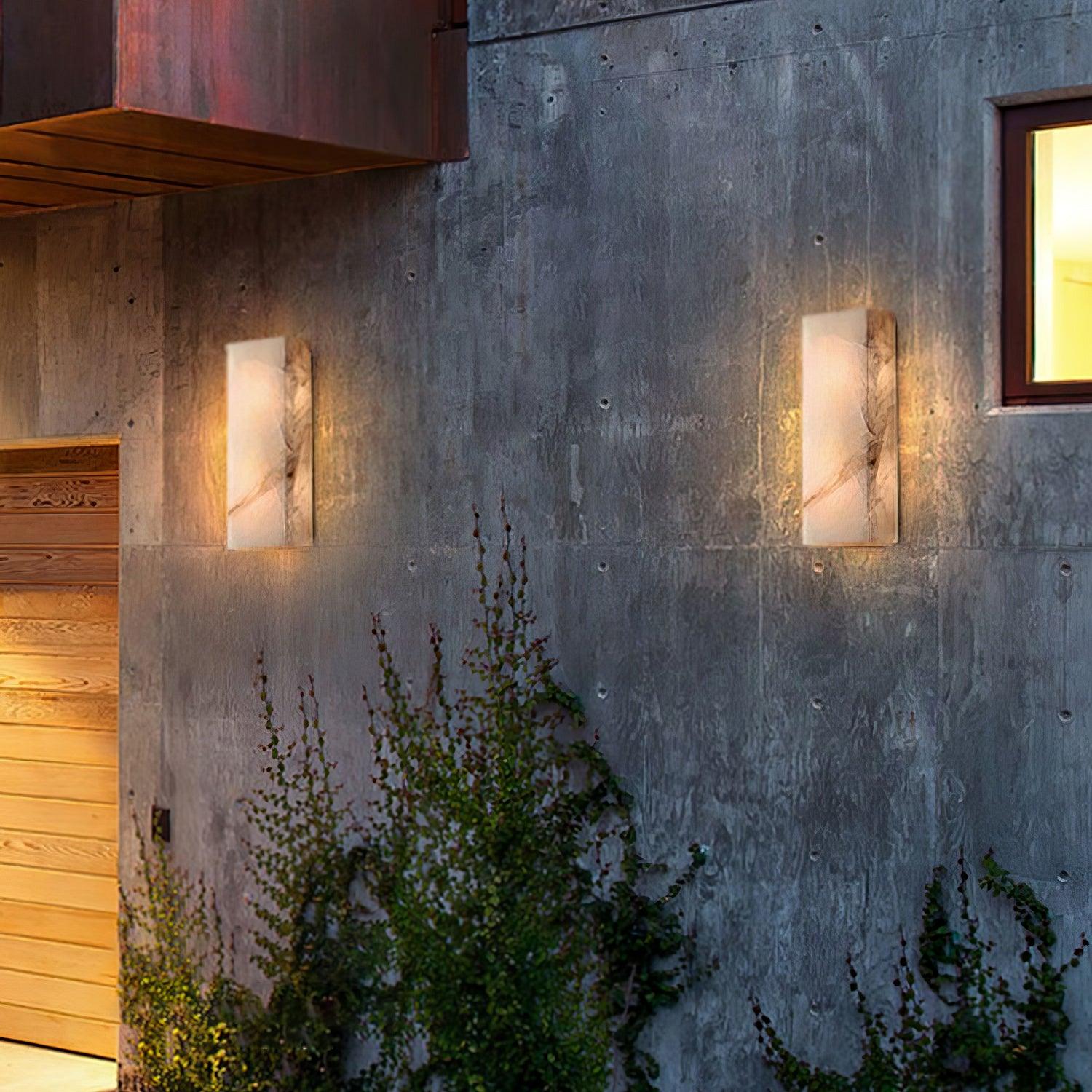 Orvian Minimalist Alabaster Outdoor Wall Light - Letslighting