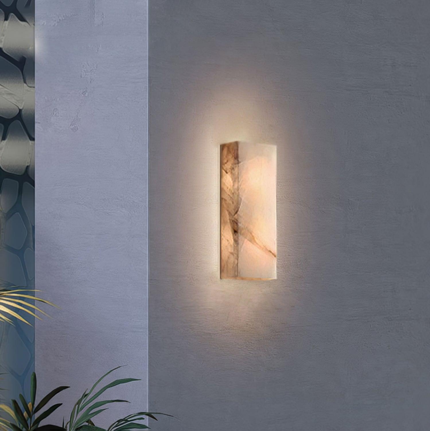 Orvian Minimalist Alabaster Outdoor Wall Light - Letslighting