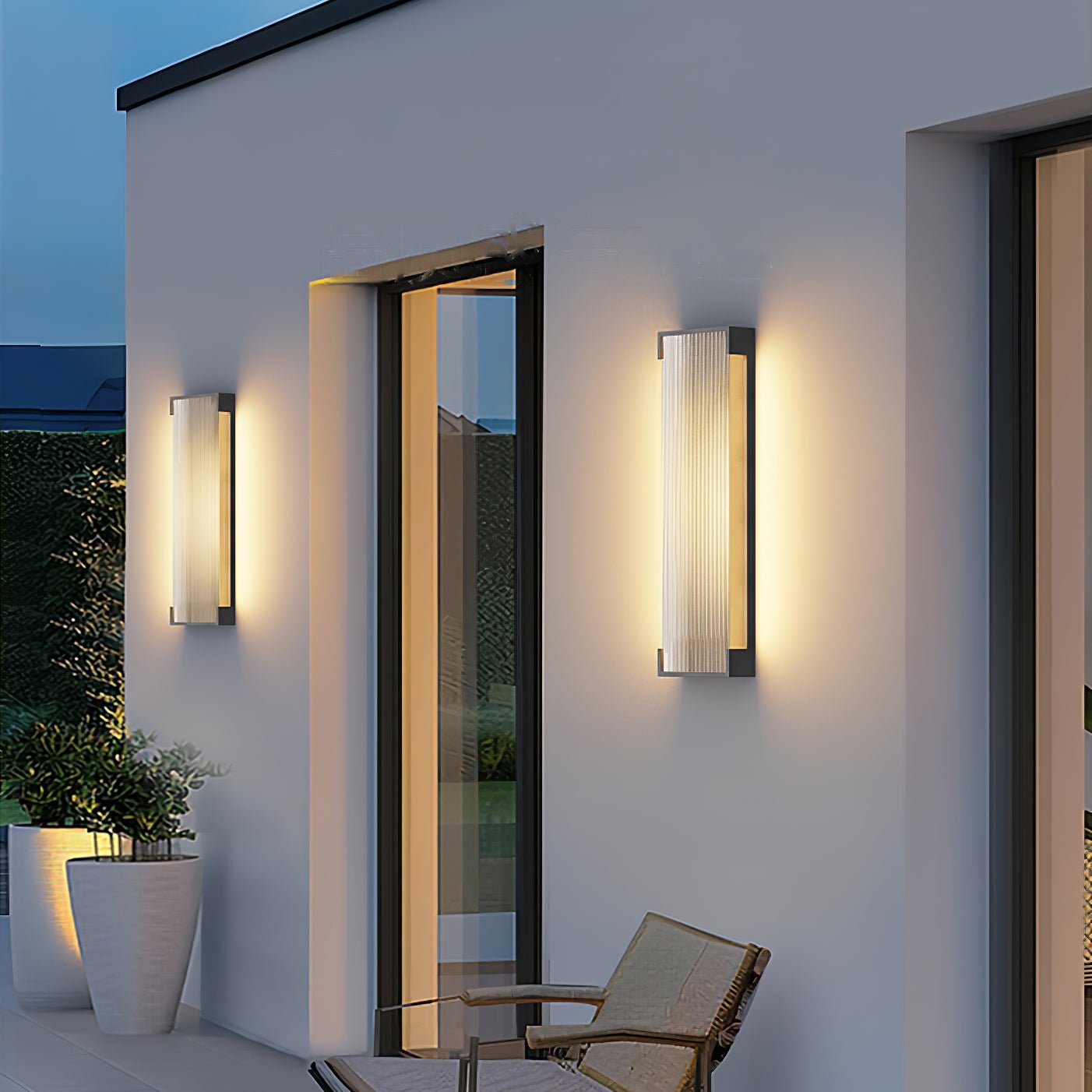 Rectangular Solar Outdoor Wall Light - Blowlighting