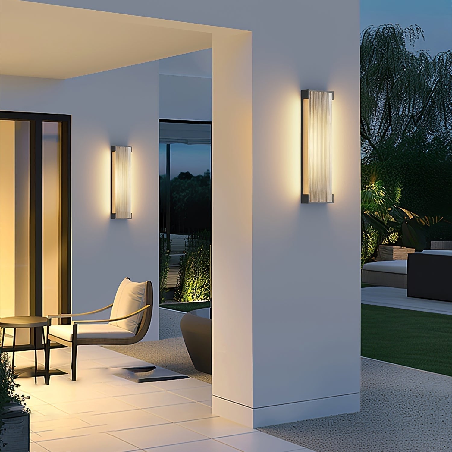 Rectangular Solar Outdoor Wall Light - Blowlighting