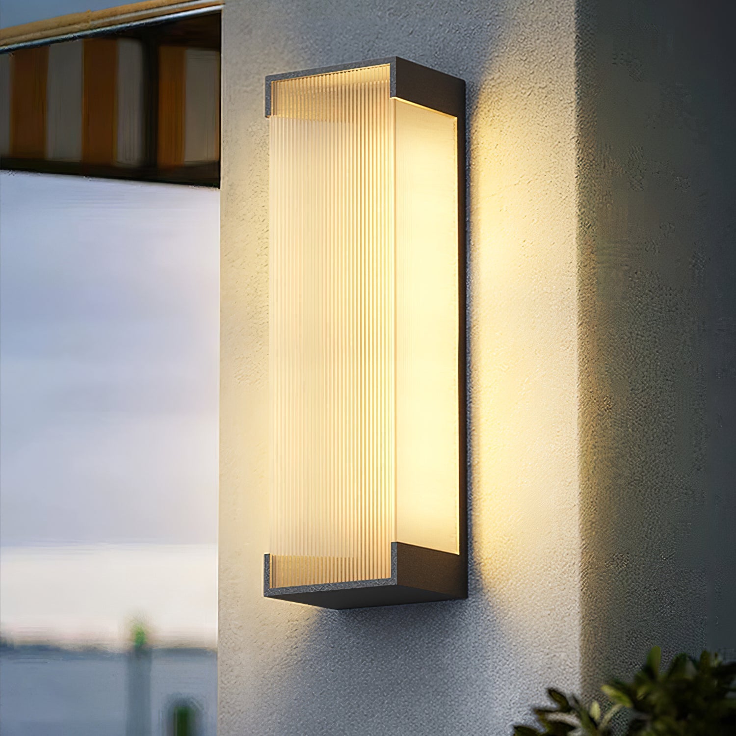 Rectangular Solar Outdoor Wall Light - Blowlighting