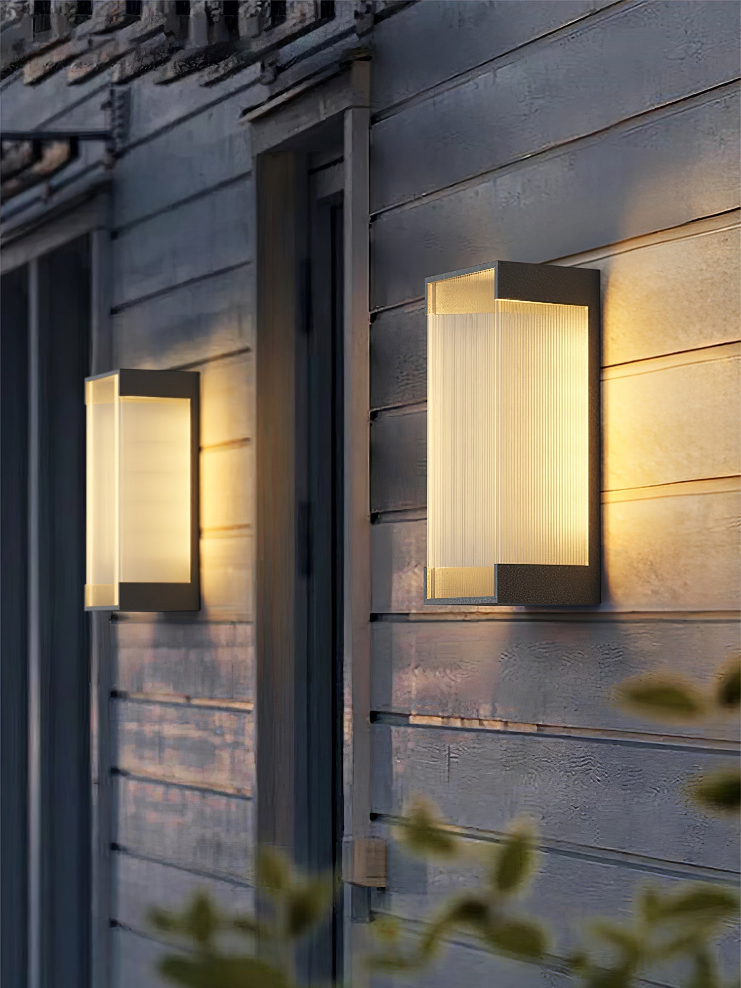 Rectangular Solar Outdoor Wall Light - Blowlighting