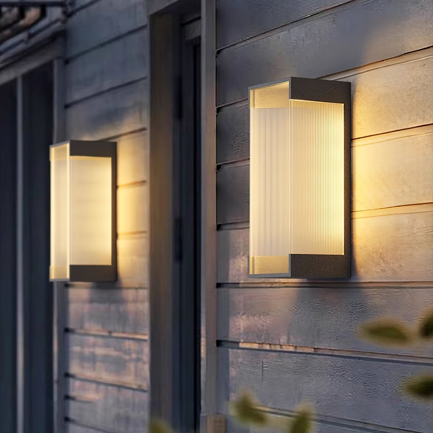 Rectangular Solar Outdoor Wall Light - Blowlighting