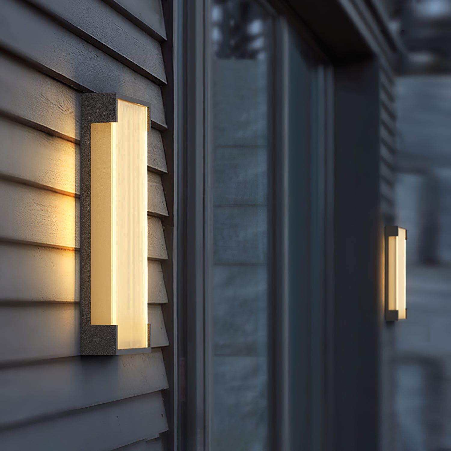 Rectangular Solar Outdoor Wall Light - Blowlighting