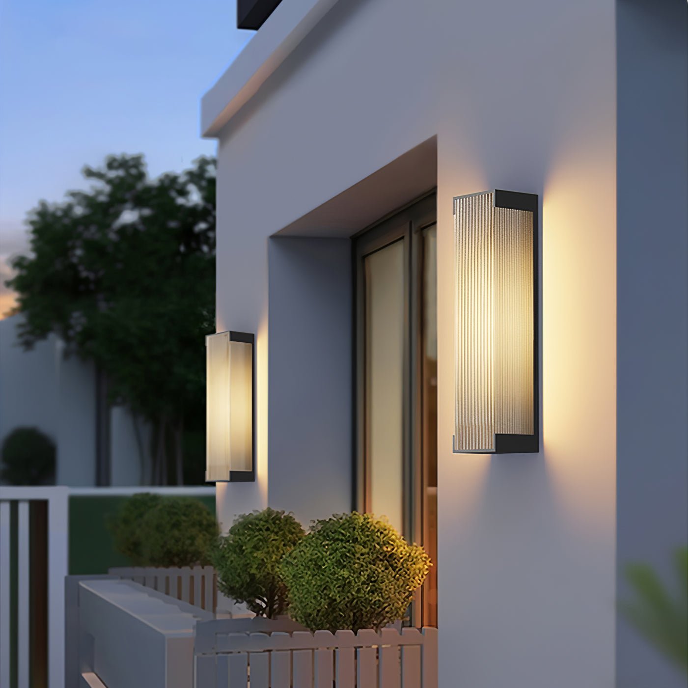 Rectangular Solar Outdoor Wall Light - Blowlighting