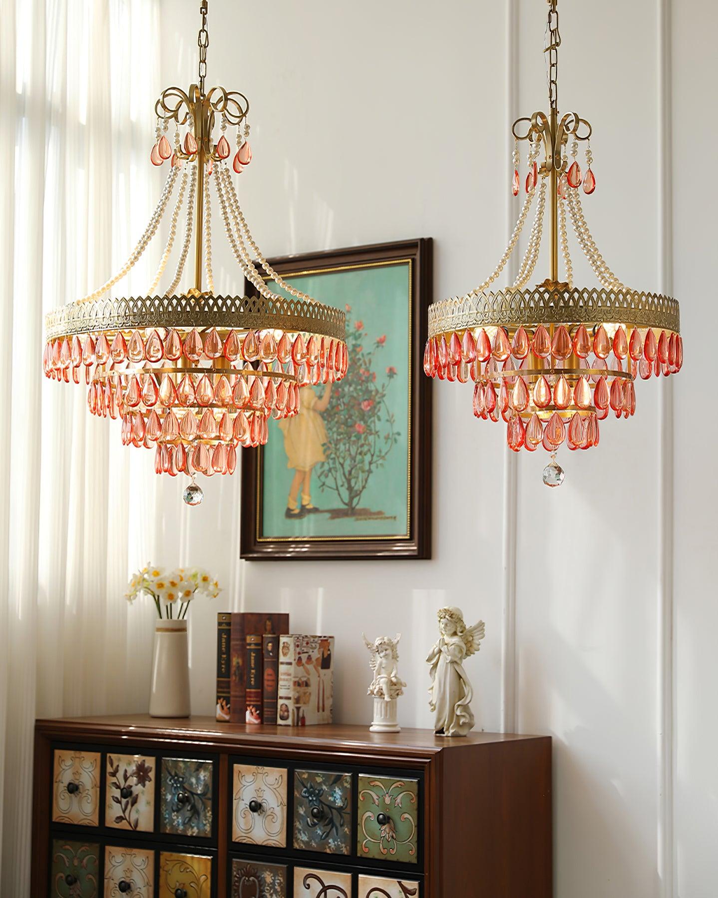 Virello Red Ruby Chandelier - Letslighting