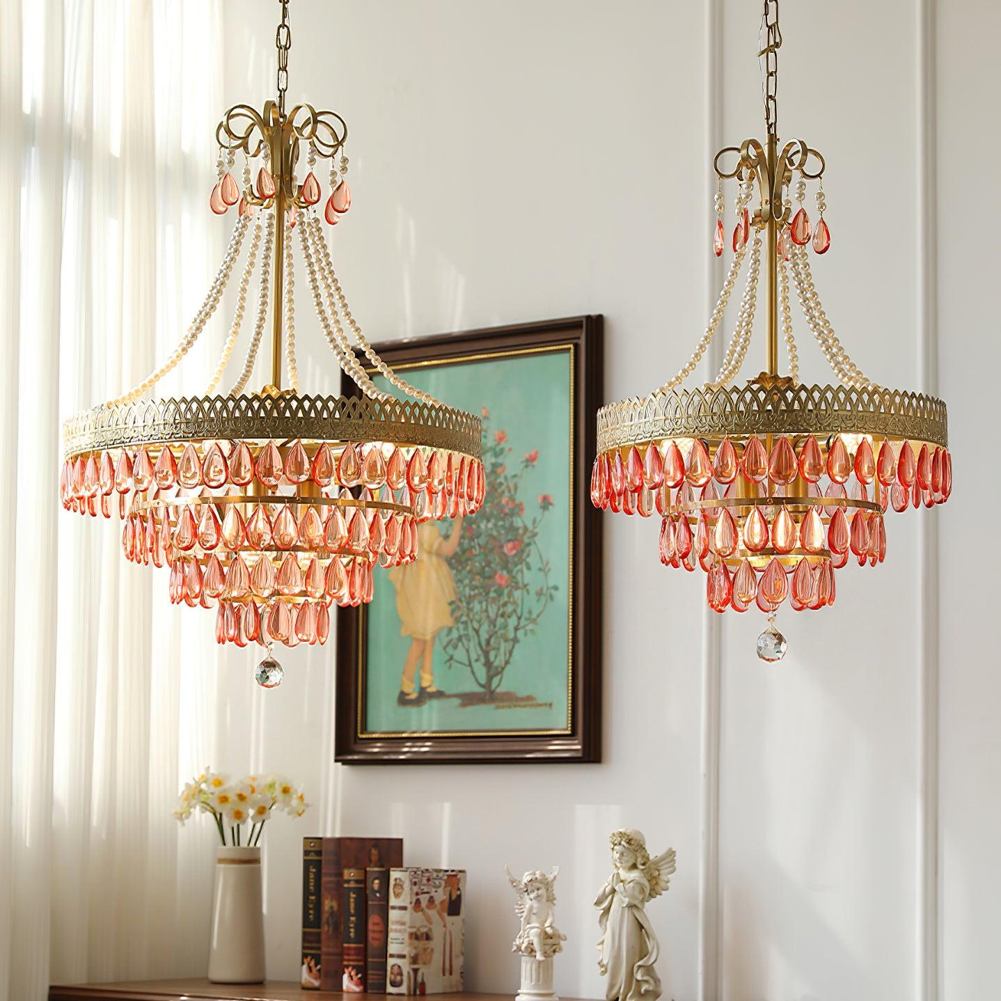 Virello Red Ruby Chandelier - Letslighting