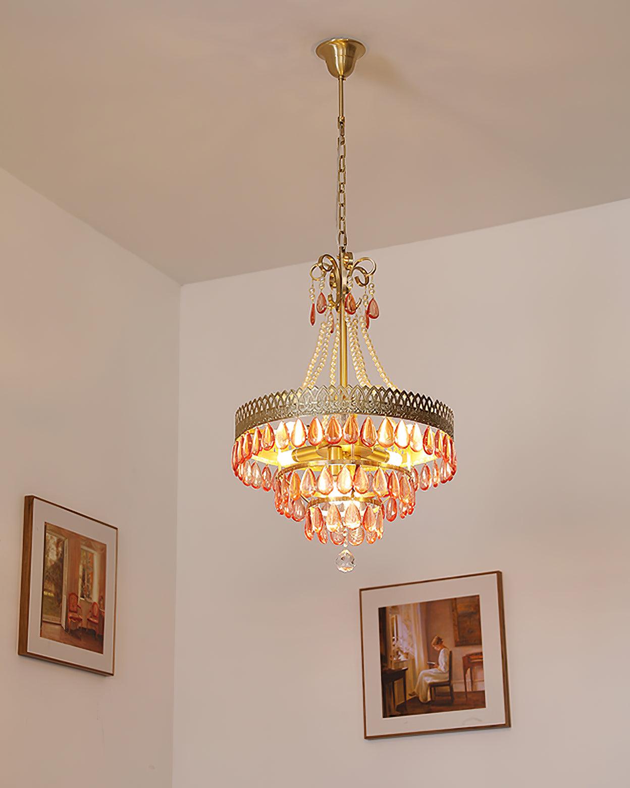 Virello Red Ruby Chandelier - Letslighting