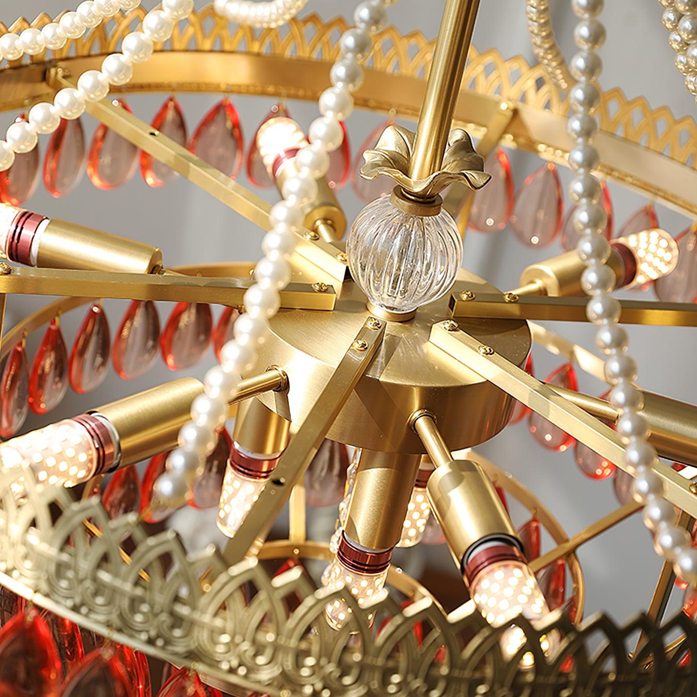 Virello Red Ruby Chandelier - Letslighting