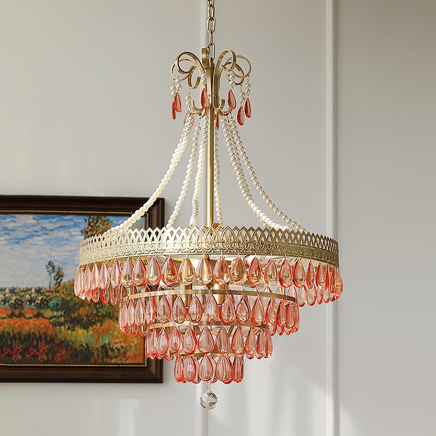 Virello Red Ruby Chandelier - Letslighting