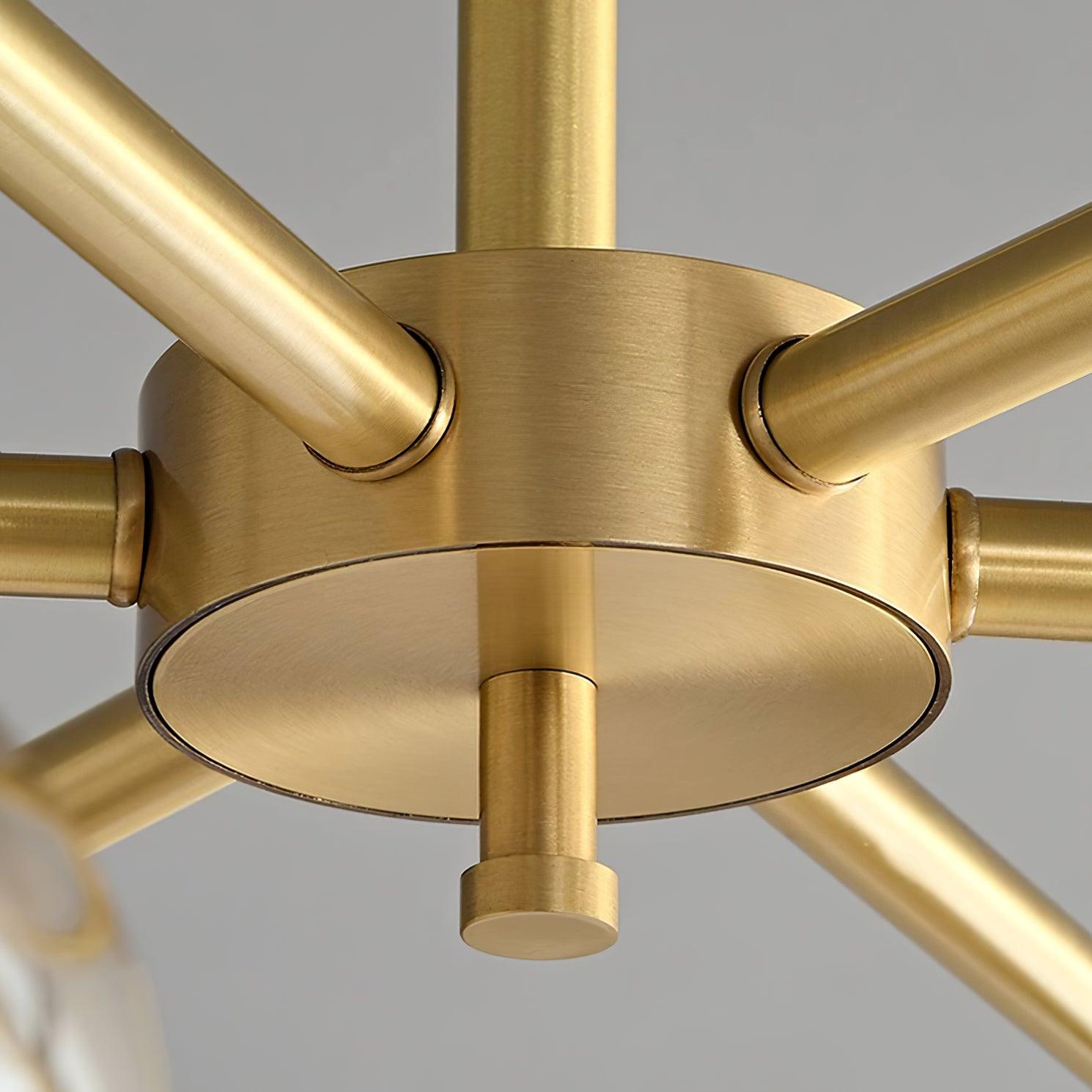 Redondo Chandelier Brass Glass LED - Letslighting