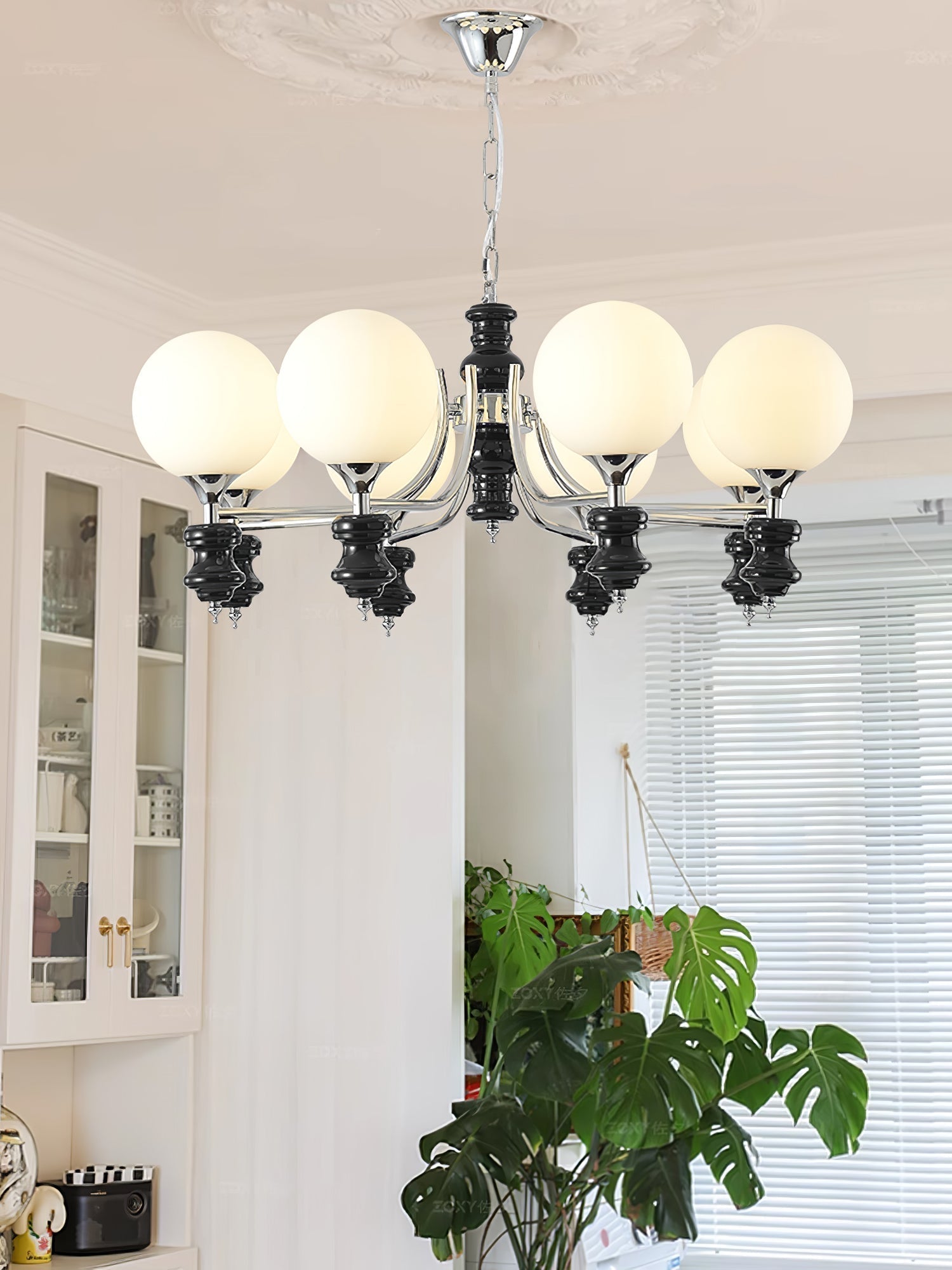Aurora Chandelier Regal Orb Frosted - Blowlighting