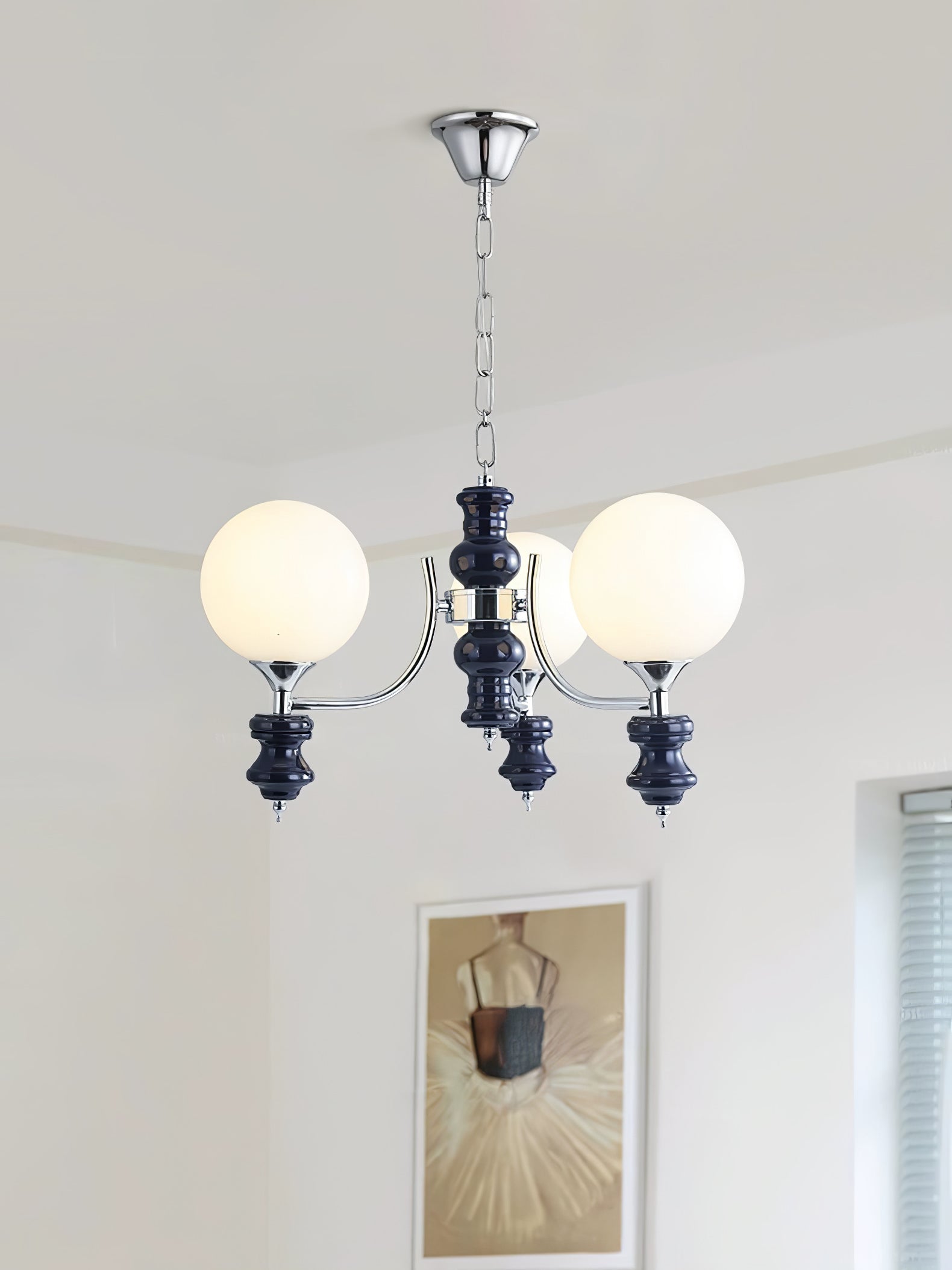 Aurora Chandelier Regal Orb Frosted - Blowlighting