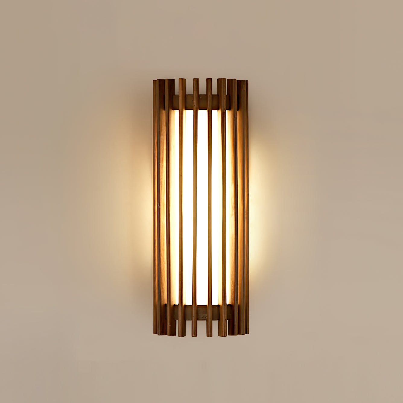 Veyno Wooden Slatted Wall Lamp - Letslighting