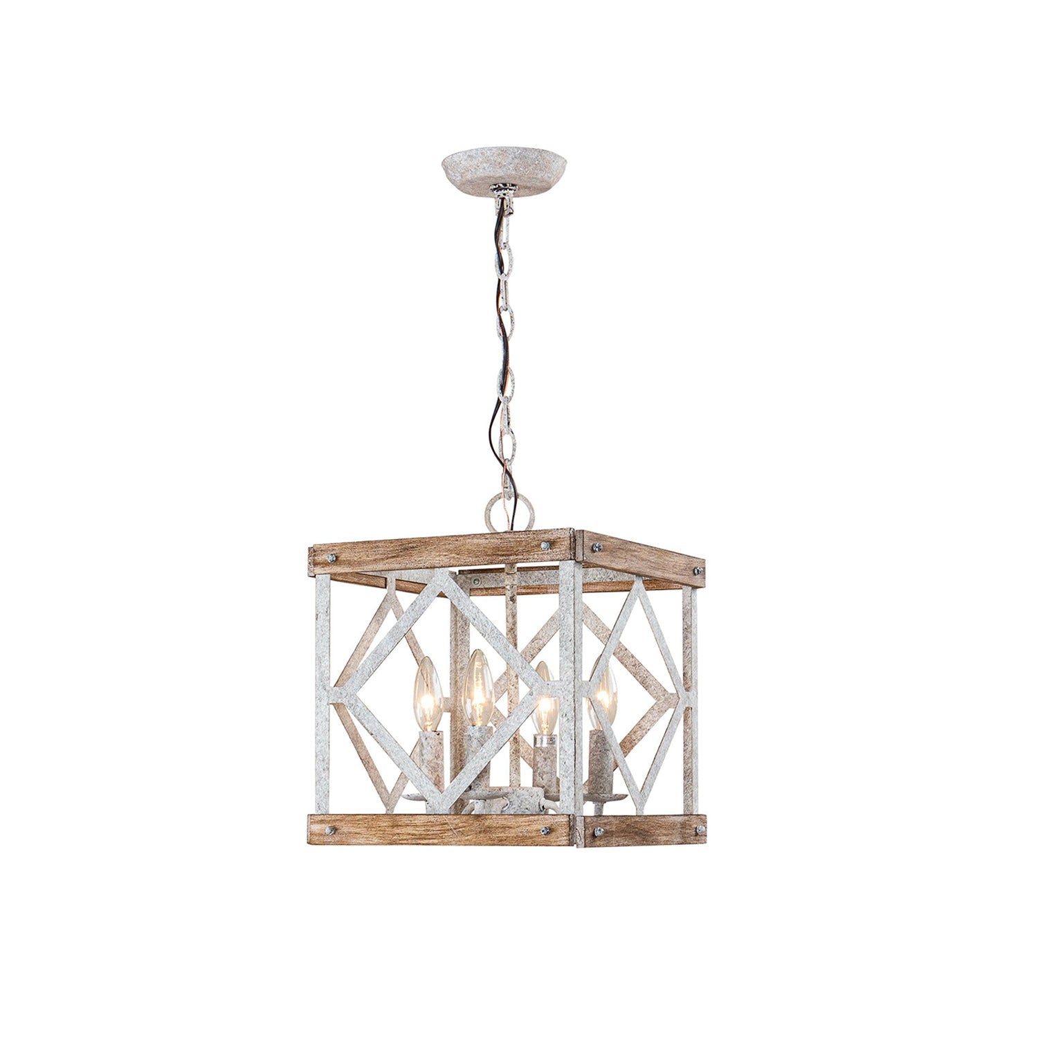 Zelaeora Individual Creativity 4 - Light Wooden Metal Pendant Lamp - Lamp Copper