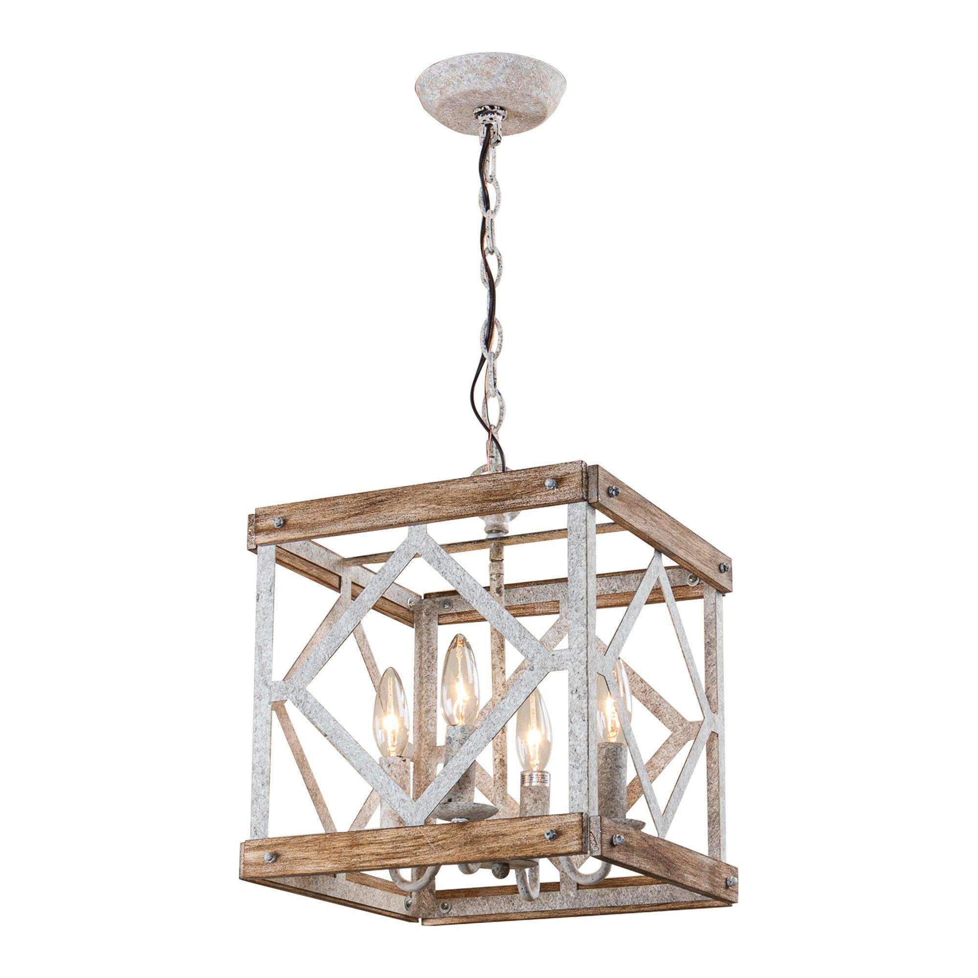 Zelaeora Individual Creativity 4 - Light Wooden Metal Pendant Lamp - Lamp Copper