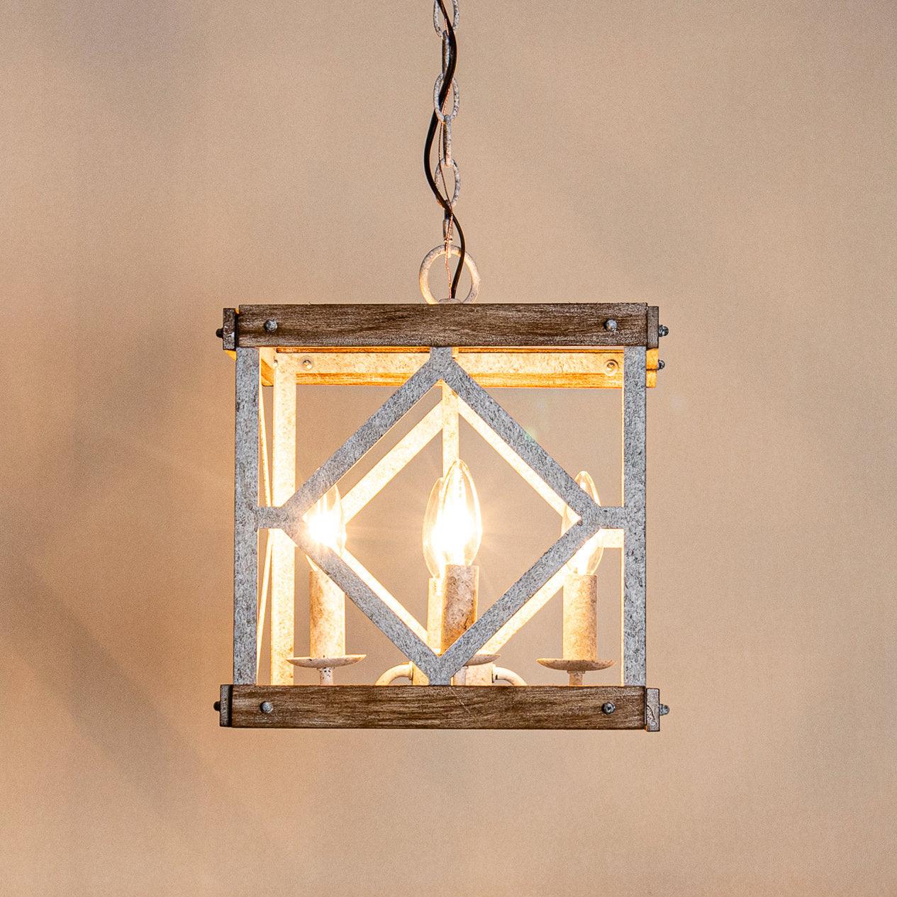Zelaeora Individual Creativity 4 - Light Wooden Metal Pendant Lamp - Lamp Copper