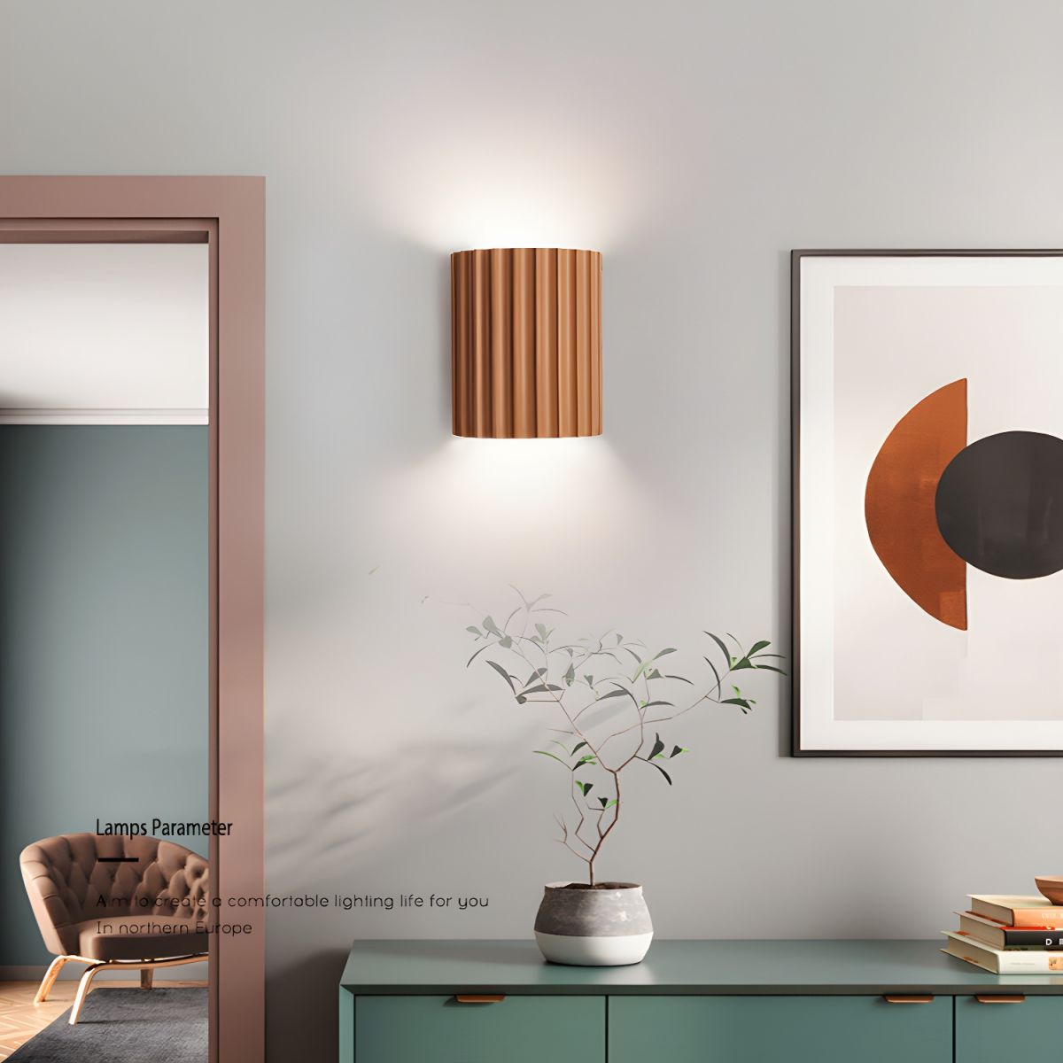 Resin Ribbed Wall Lamp - Blowlighting
