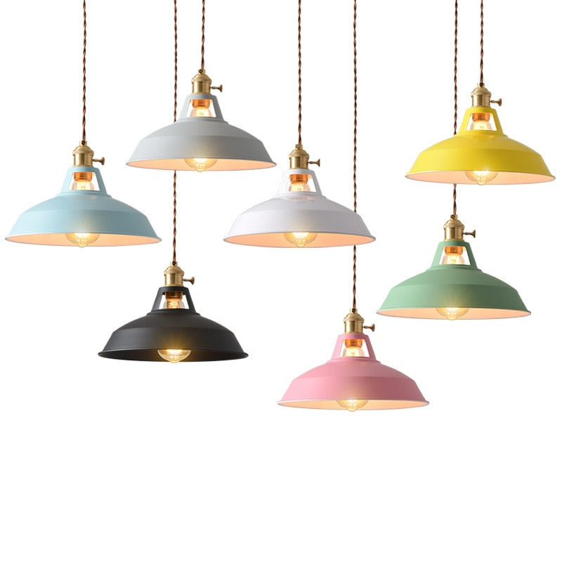 Valentina Lampe Suspension Luminaire Vintage, Métal, Noir/Blanc, Salle à Manger
