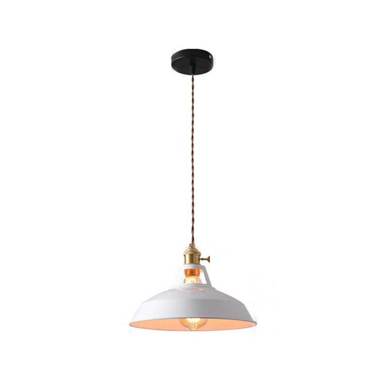 Valentina Lampe Suspension Luminaire Vintage, Métal, Noir/Blanc, Salle à Manger