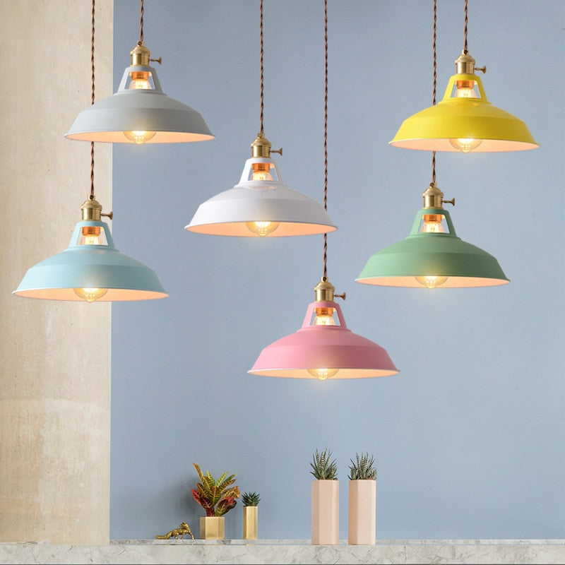 Valentina Lampe Suspension Luminaire Vintage, Métal, Noir/Blanc, Salle à Manger