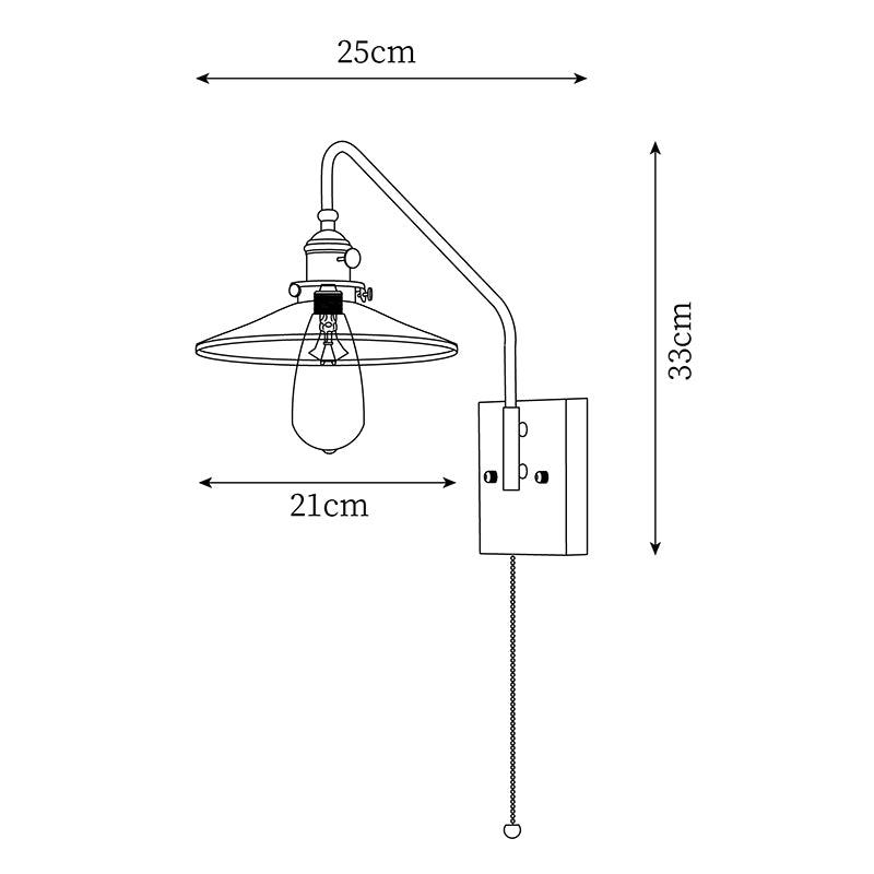 Wall Light Retro Plug In with Brass, Walnut French Elegance - Letslighting