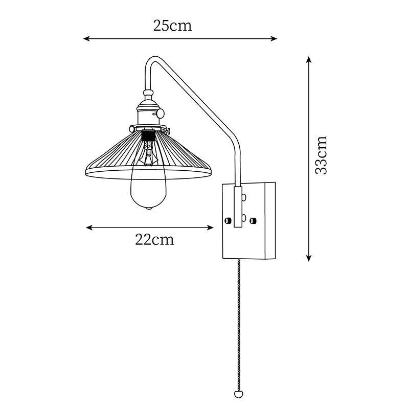 Wall Light Retro Plug In with Brass, Walnut French Elegance - Letslighting
