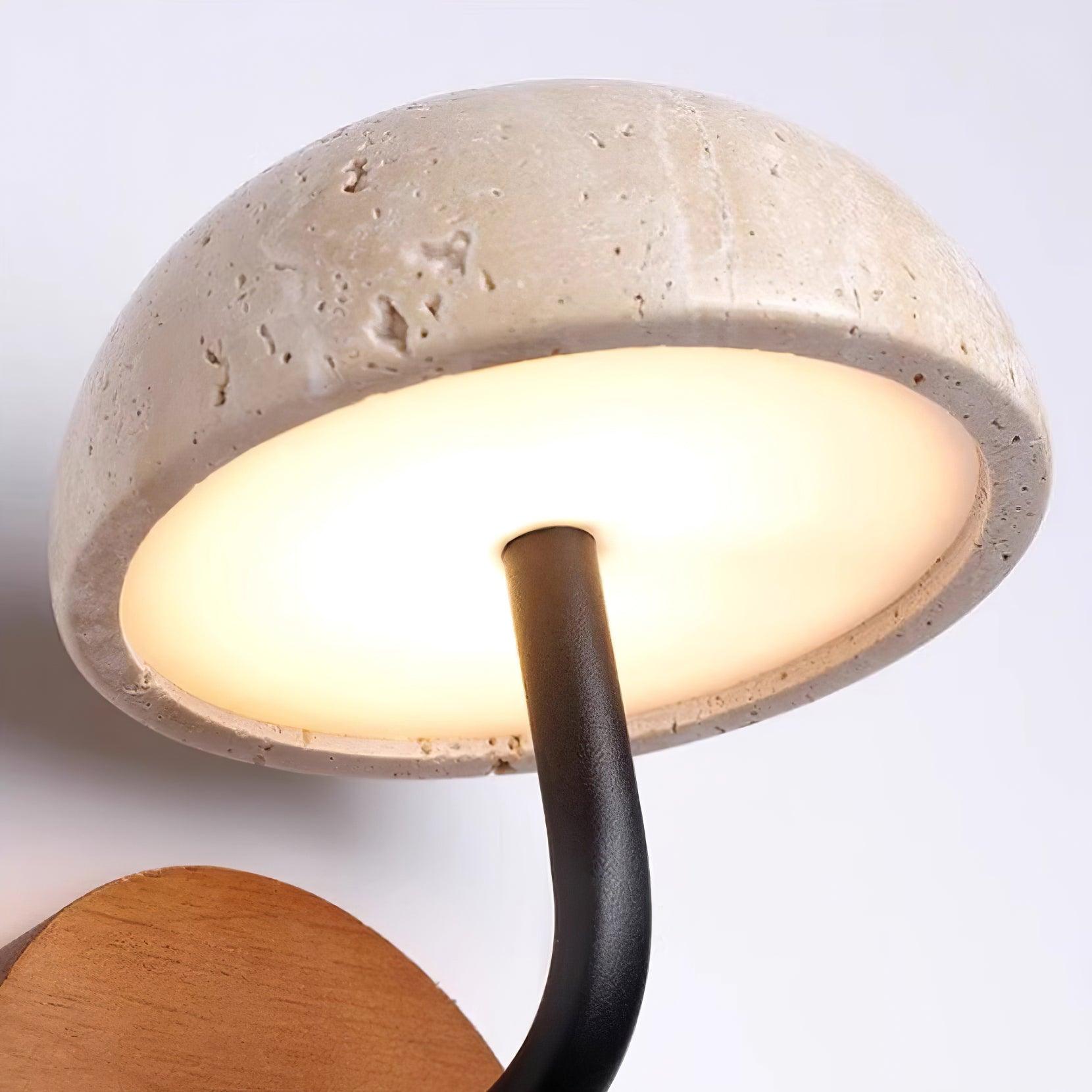 Solaro Wall Light Travertine Half-dome Shade - Letslighting