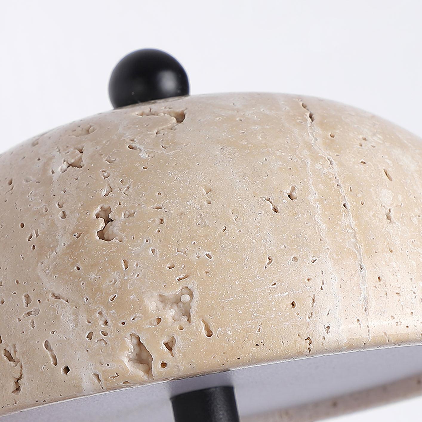 Solaro Wall Light Travertine Half-dome Shade - Letslighting