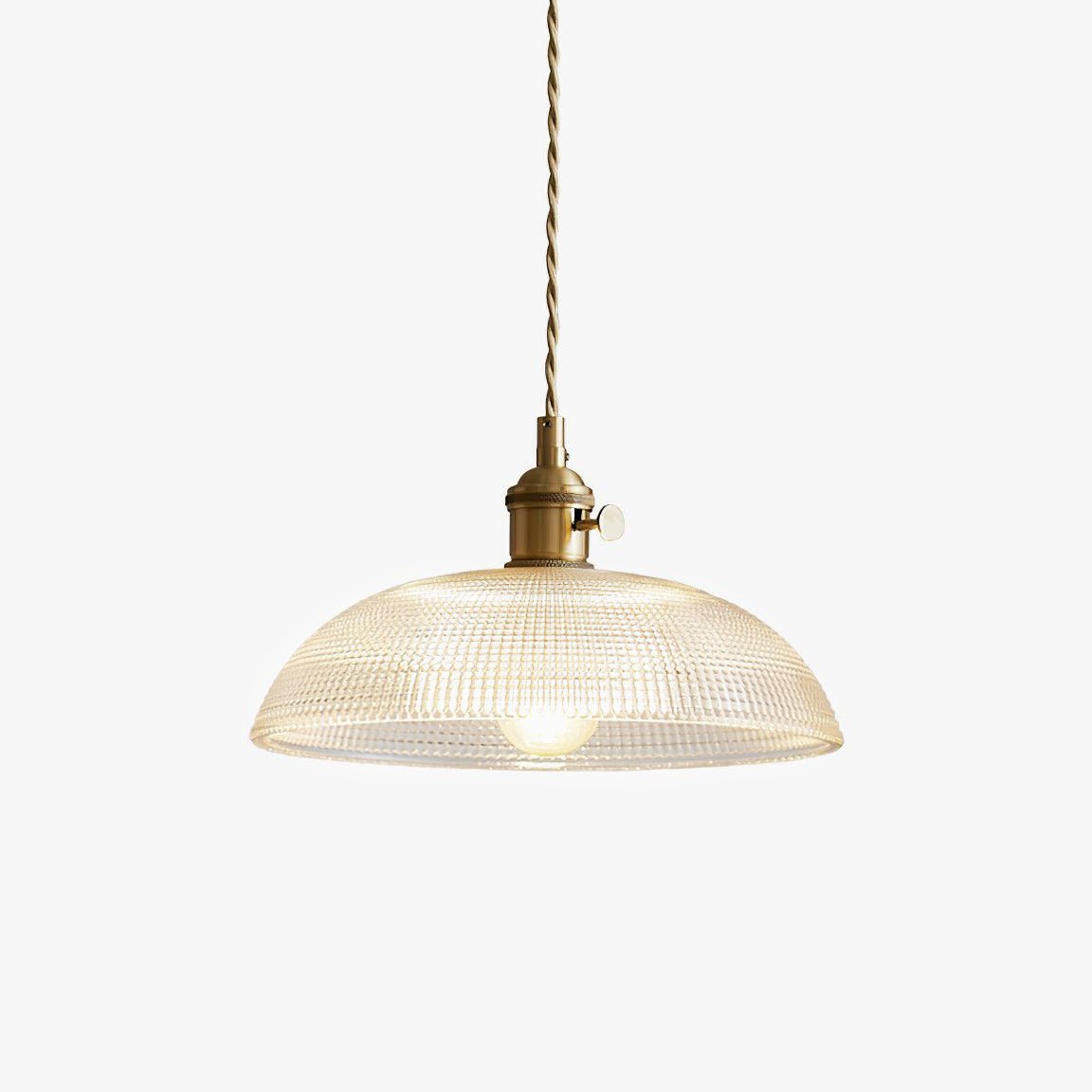 Ribbed Spiral Pendant Swag Light - Blowlighting