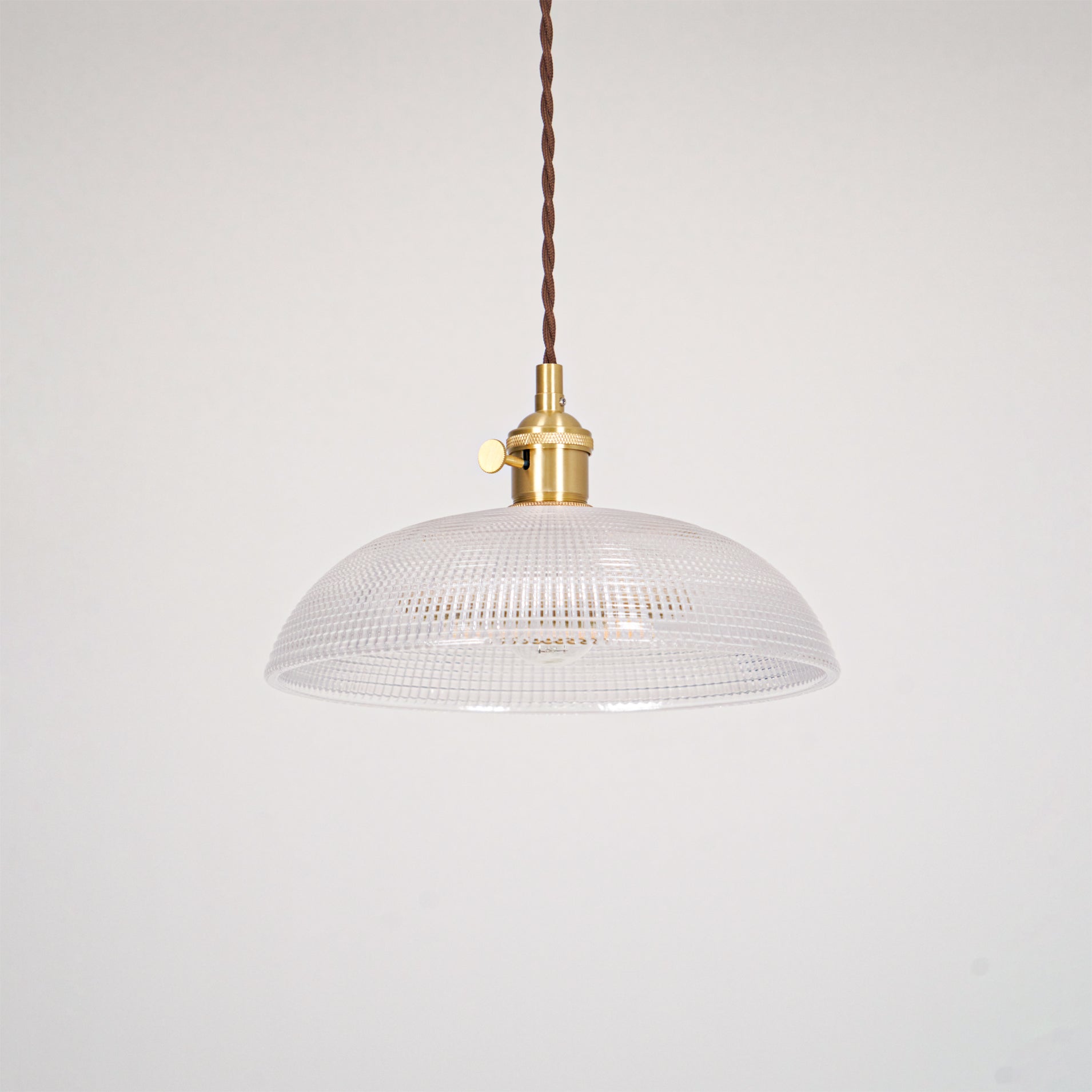Ribbed Spiral Pendant Swag Light - Blowlighting