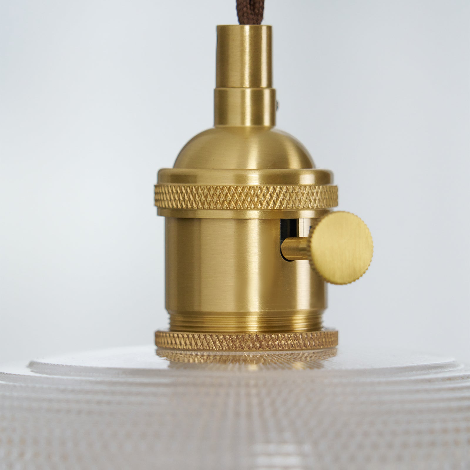 Ribbed Spiral Pendant Swag Light - Blowlighting