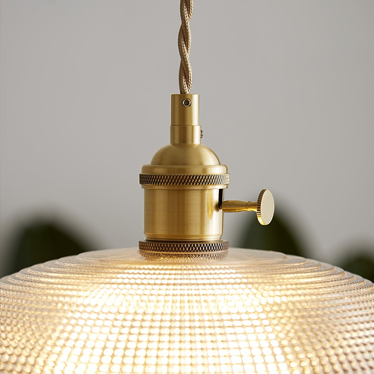 Ribbed Spiral Pendant Swag Light - Blowlighting