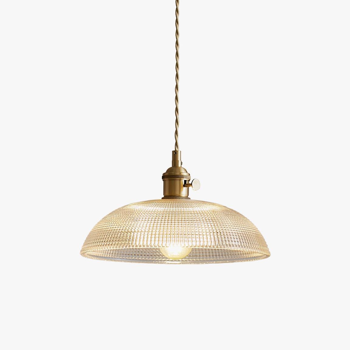 Ribbed Spiral Pendant Swag Light - Blowlighting
