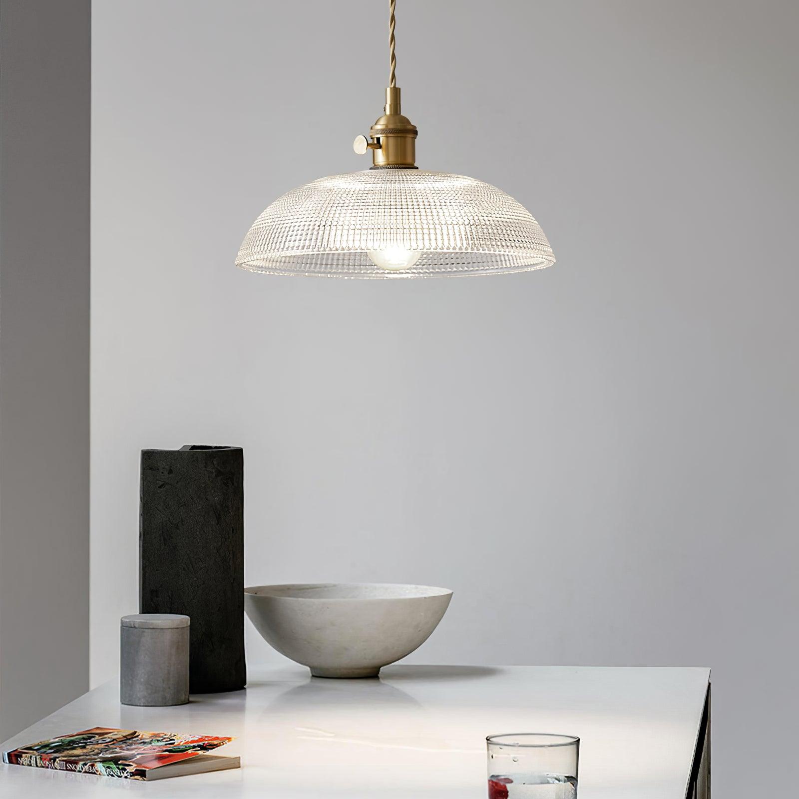 Ribbed Spiral Pendant Swag Light - Blowlighting