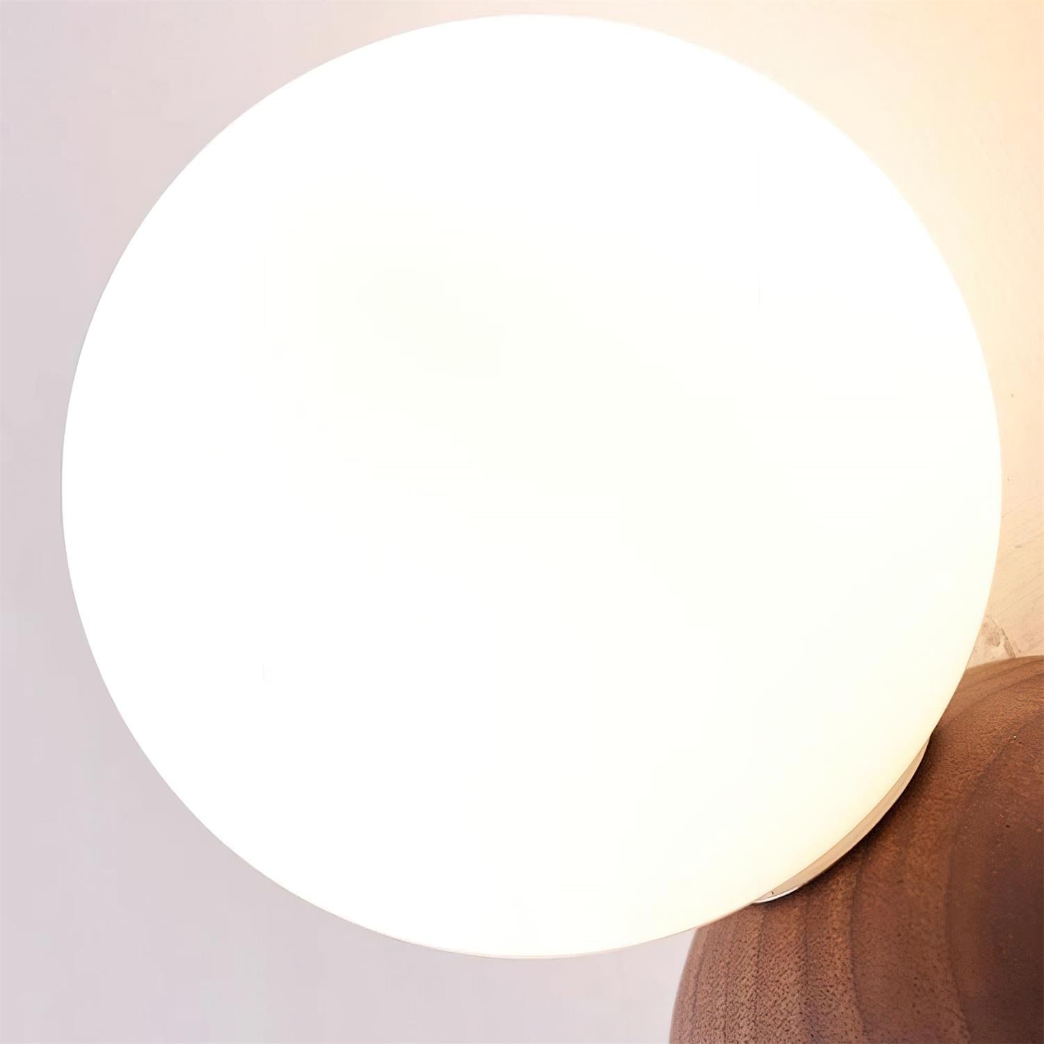 Ringo Wall Lamp Wood Opal Glass Minimalist - Letslighting