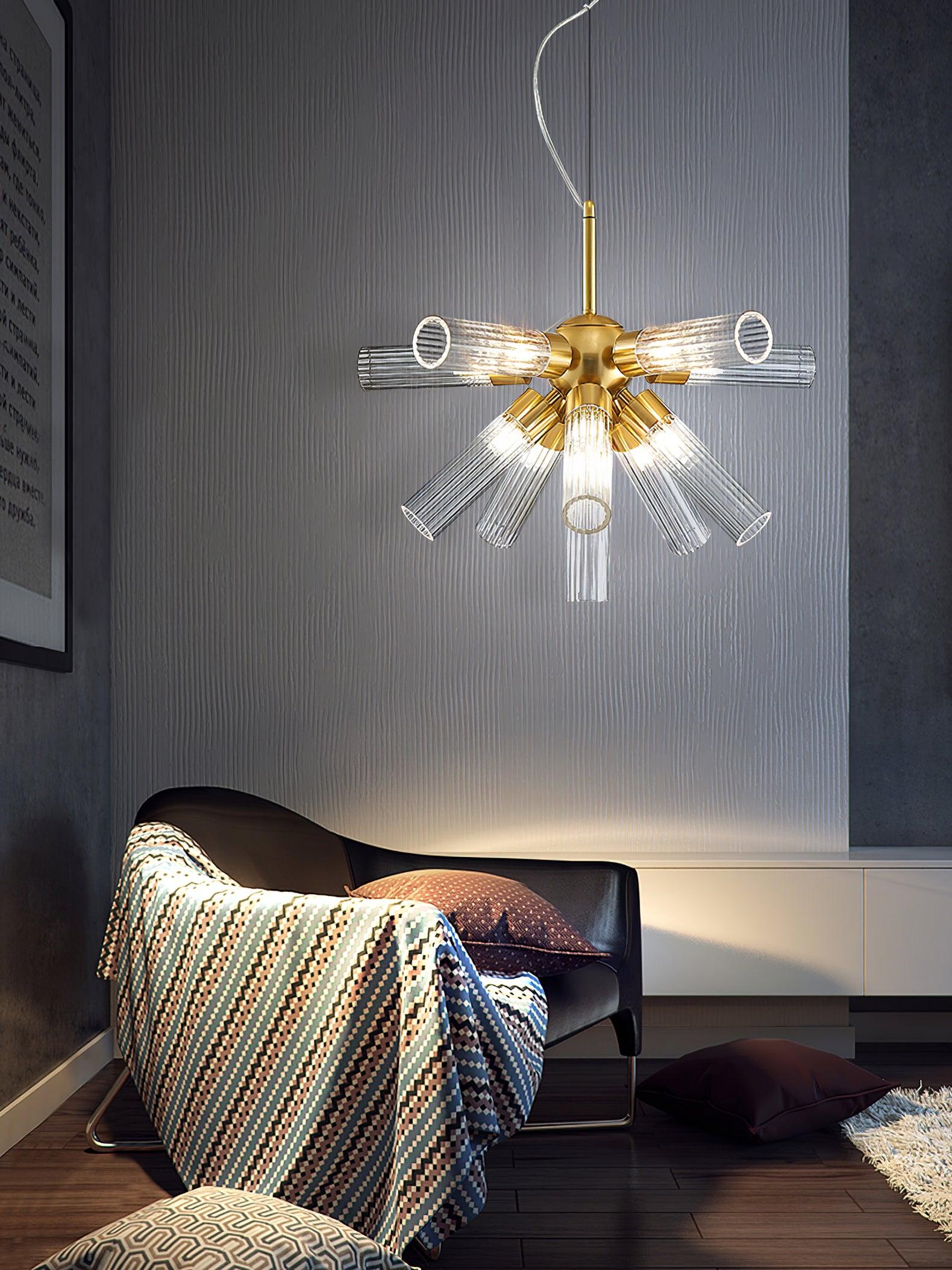 Ringold Postmodern Luxury Sputnik Metal Chandelier - Blowlighting